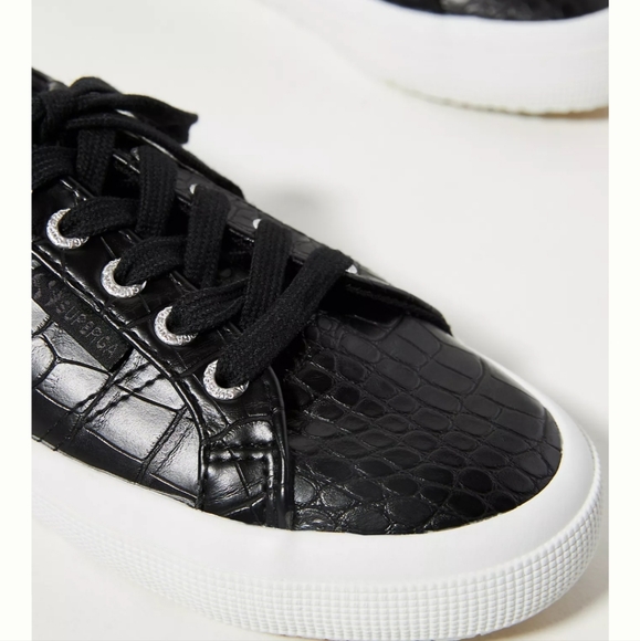 Superga 2750 Embossed faux Crocodile sneakers - black - Picture 3 of 16
